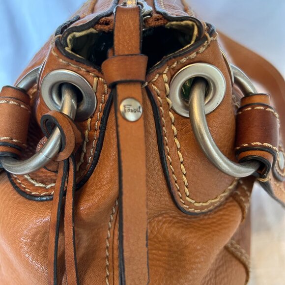 Fossil Tooled Leather Shoulder Bag - Picture 6 of 10